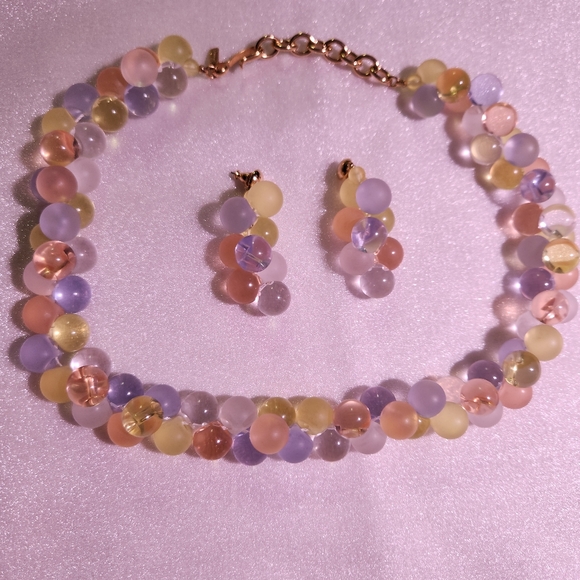 Monet Jewelry - Monet Vtg Set 🌟YSL ERA🌟 🩷Bubblegum Beads🩷